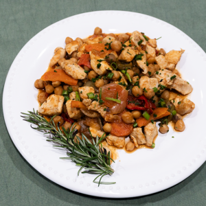 Cazuela de garbanzos y pollo