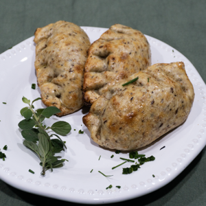 Empanadas de queso y cebolla (masa integral)