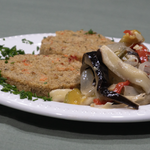 Hamburguesa vegetal con veggies
