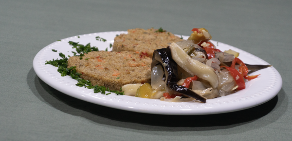 Hamburguesa vegetal con veggies
