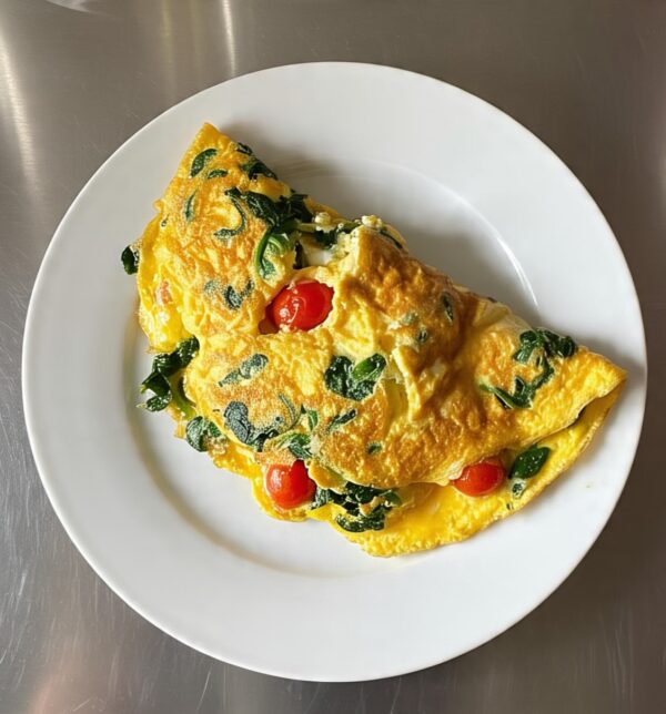 Tortilla de espinaca y queso