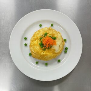 Tortilla de arvejas y zanahoria