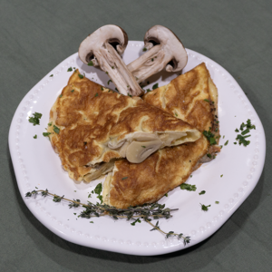 Omelette de champignones y queso