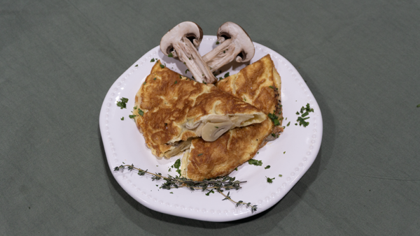 Omelette de champignones y queso