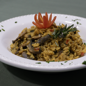 Risotto de hongos portobellos