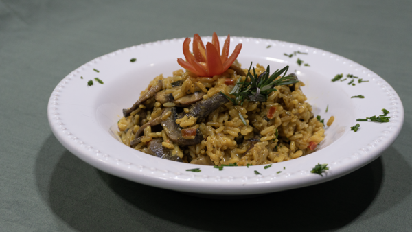 Risotto de hongos portobellos