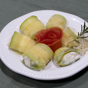 Rollitos de zucchini y ricota